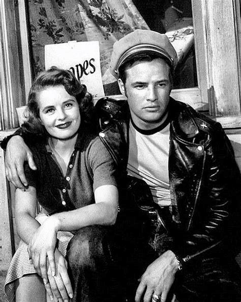 Mary Murphy And Marlon Brando On The Set Of The Wild One 1953