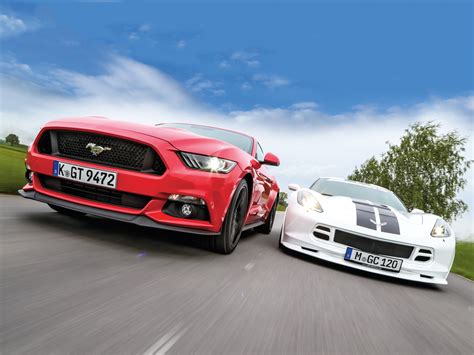 Ford Mustang Gt And Corvette Stingray Im Vergleich Autozeitungde