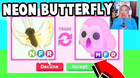 Trading Neon 2022 Uplift Butterfly In Adopt Me Youtube