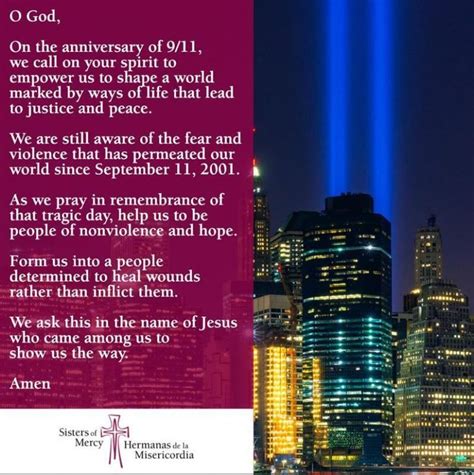 A Prayer For The 911 Anniversary Our Lady Of Mercy