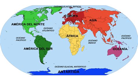 Planisfério Continentes E Oceanos ICTEDU