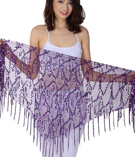 Zltdream Belly Dance Sequin Triangle Hip Scarf Buy Scarves And Wraps