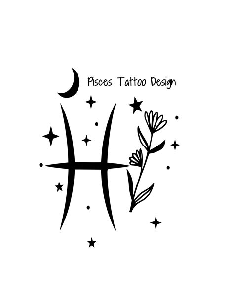 Pisces Tattoo Design Etsy Israel