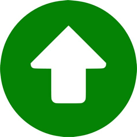 Green Up Circular Icon Free Green Arrow Icons