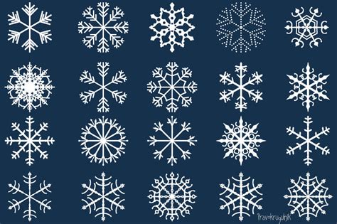 Snowflakes Clipart Set Christmas Snowflake Clip Art