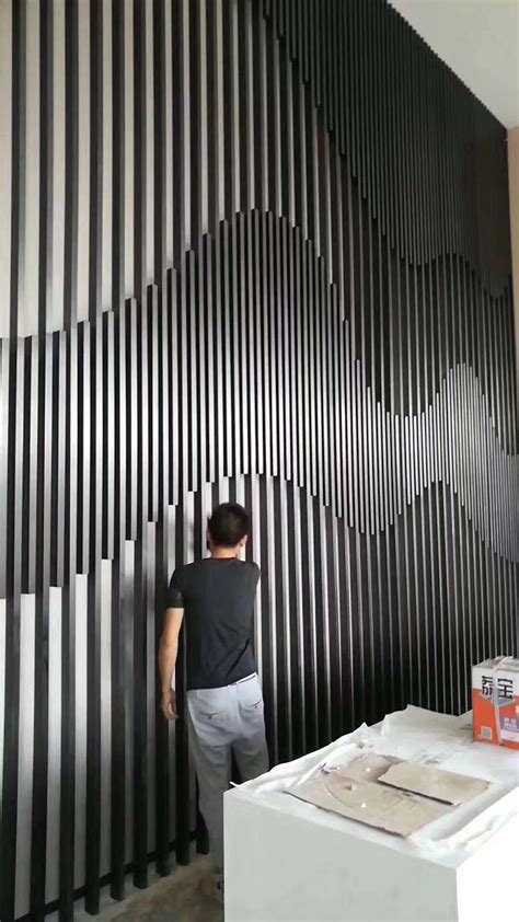 Black Stainless Steel Background Wall Decoration Wall Design Feature