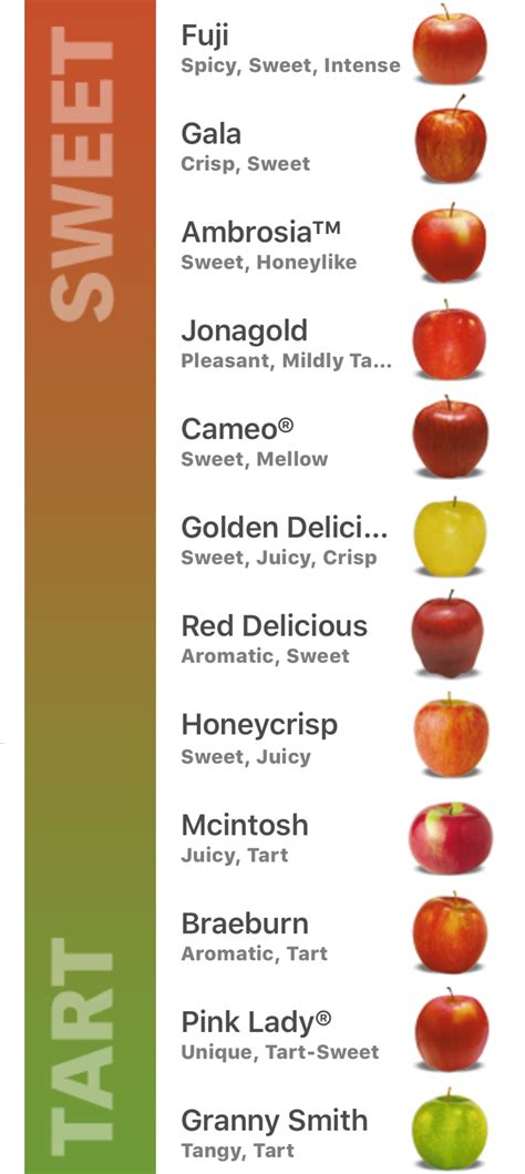 Freshpoint Freshpoint Produce 101 Apples Chart