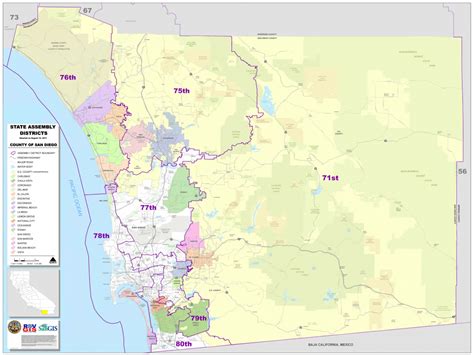 San Diego County Zip Code Map Printable