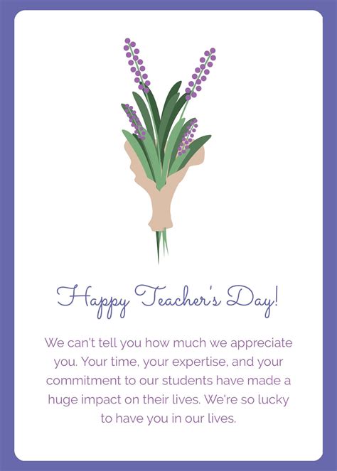 Sample Teachers Day Card Template In Psd Illustrator Word Pages