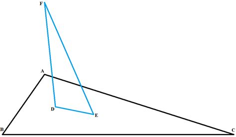 geometry - Does $\triangle ABC$ exist such that $\triangle ABC \sim \triangle DEF$, with $D, E ...