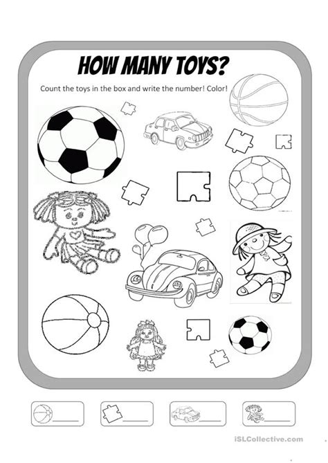 Toys And Counting English Esl Worksheets For Distance Learning And