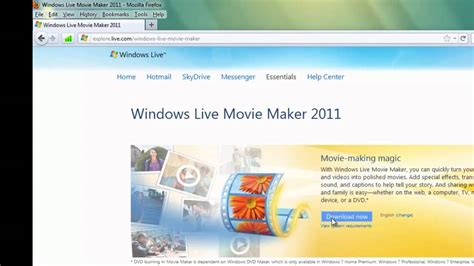 Windows Live Movie Maker Install Youtube