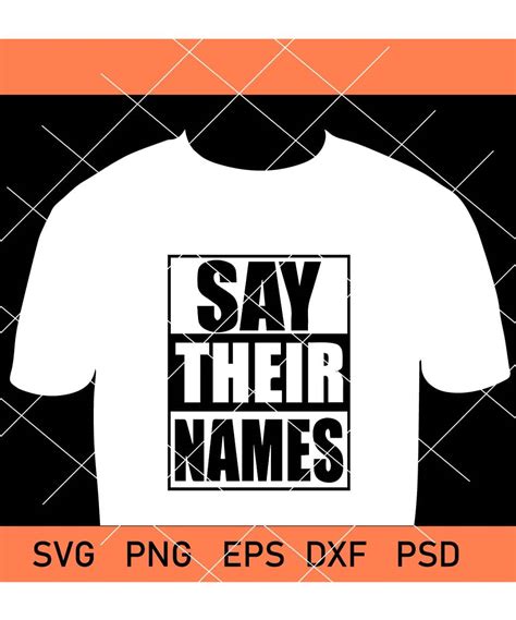 Say Their Names Printable List