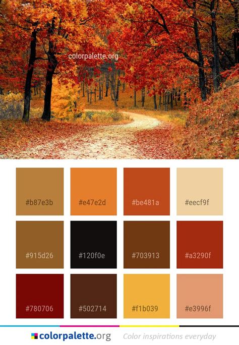 Nature Autumn Leaf Color Palette