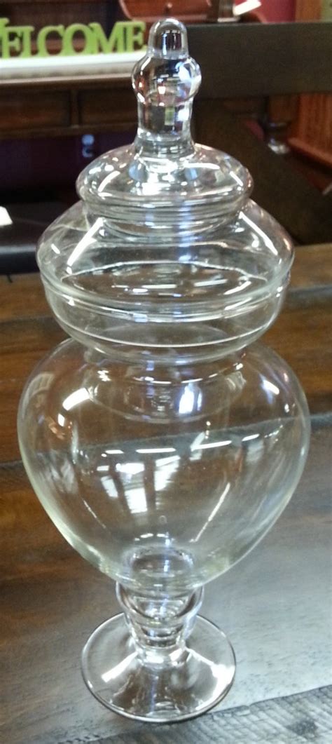 Tall Elegant Glass Apothecary Jar And Lid