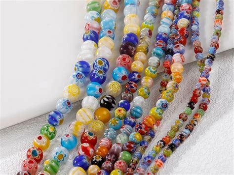 Small Glass Bead Colorful Glass Bead Yxl35 Etsy