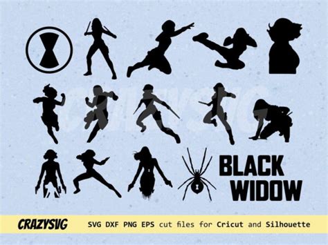 Black Widow Svg Bundle Silhouette