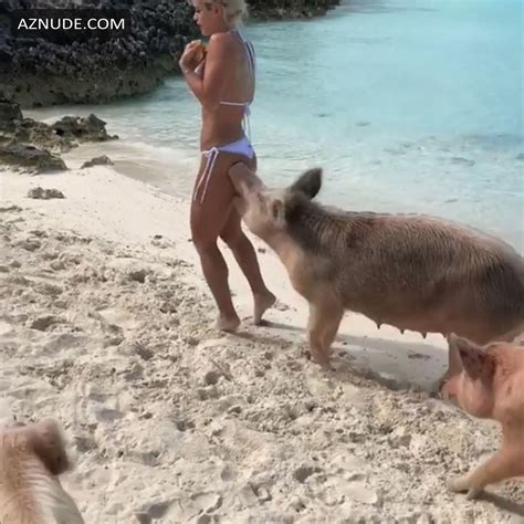 Michelle Lewin Bitten On The Bum By A Wild Pig On A Beach In The