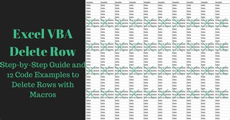 Excel VBA Delete Row Step By Step Guide And 12 Code Examples