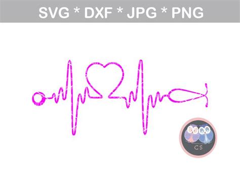 Nurse Rn Medical Staff Wings Heartbeat Digital