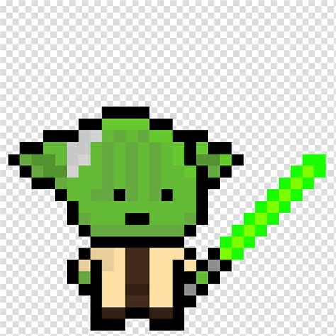 Pixel Yodastar Wars Transparent Background Png Clipart Hiclipart