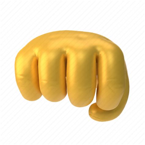 Emoji Emoticon Sticker Gesture Fist Bump Hand 3d Illustration