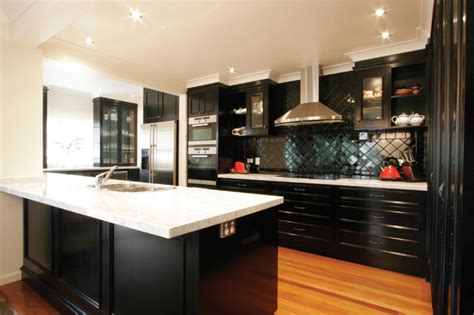 At kitchen search you will find what you are looking for! Enigma Interiors - Ebony Kitchen - Contemporary - Kitchen - brisbane - by Farmers