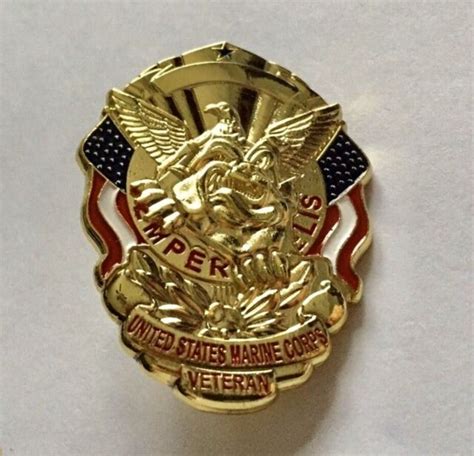 United States Marine Corps Usmc Veteran Lapel Pin Badge Button Tie Tack