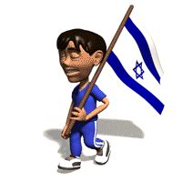 You can put your own picture or words on the flag, and animate it as a gif. animated+boy+walking+with+Israel+flag+animation.gif (200 ...