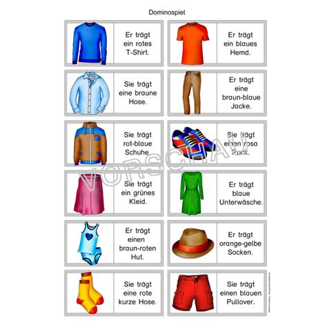 Unterrichtsmaterial Für Dafdaz Zum Thema Kleidung