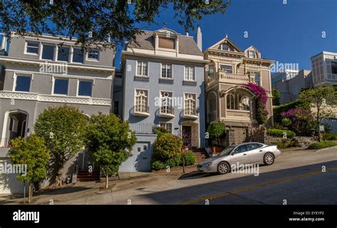 Luxury Homes In The Affluent Pacific Heights Area Of San Francisco