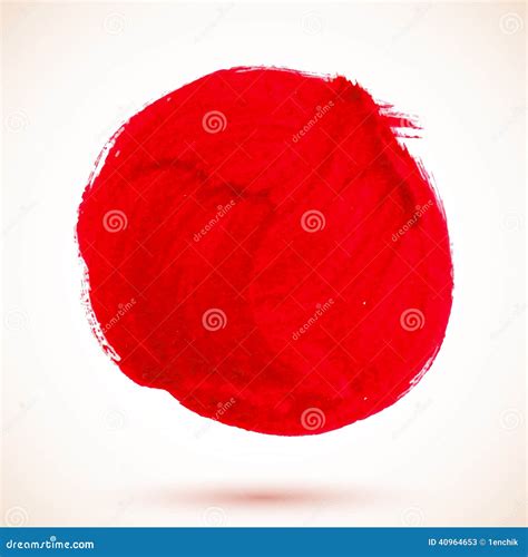 Red Vector Isolated Acrylic Paint Circle Stock Vector Illustration Of