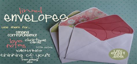 How To Make Lined Envelopes Live Craft Eat