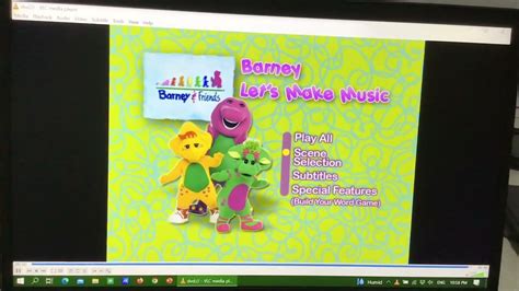 Barney Lets Make Music Hvn Dvd Menu Walkthrough Youtube