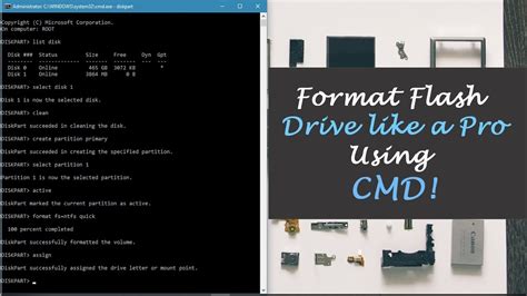 How To Format Flash Drive Or Hard Drive In Command Prompt Cmd Youtube