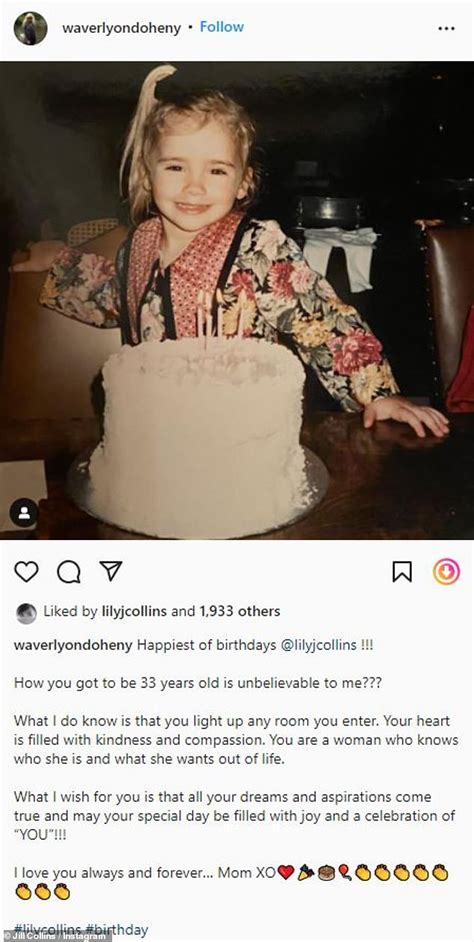 Lily Collins Wishes Her Mother Happy 66th Birthday Love You To The