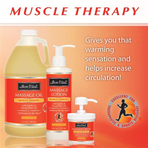 Muscle Therapy Products From Bon Vital Oil Lotion Massage Oil Better Skin