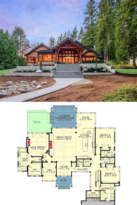 Cabin Floor Plans Cabin House Plans House Plans One Story New House