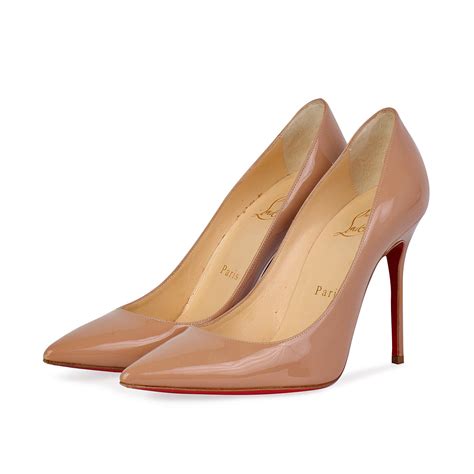Christian Louboutin Patent Leather Decollete 100 Pumps Nude S 36 3