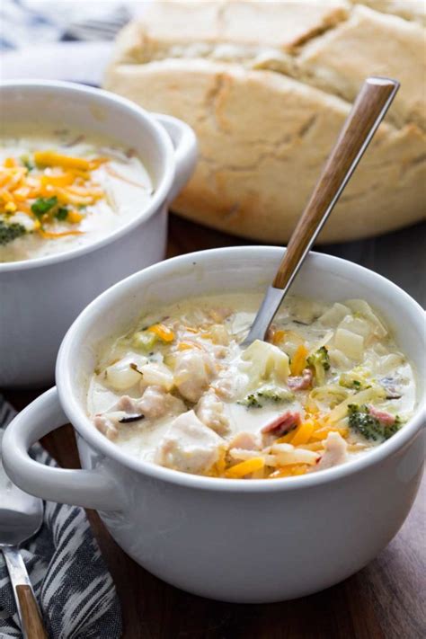 Pour in rice and chicken broth. Slow Cooker Creamy Chicken Bacon Broccoli & Cheddar Wild ...