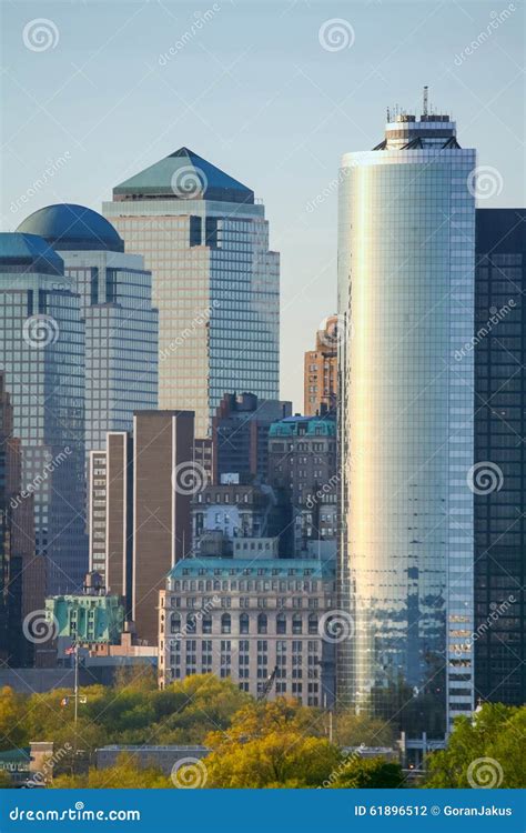 Manhattan Financial District Skyscrapers Stock Photo Image Of