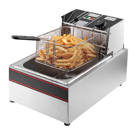 Deep Fryers With Baskets Commercial Electric Fryer Home 6l 1700w