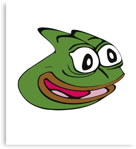 The pepega emote sees a large frequency of usage in twitch chats and /r/forsen on reddit. "Pepega" Canvas Print by dankshirtsstore | Redbubble