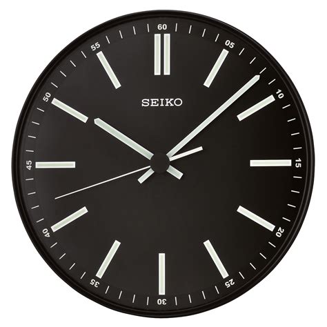 Seiko Black Dial Classic Wall Clock Qxa521jlh