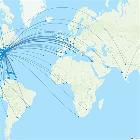 United Airlines Routes 2024 Map With All Flights Flight Routes