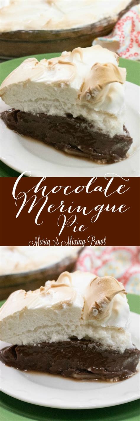 Grandmama's chocolate meringue pie is classic, traditional, simple, and well…perfect. Chocolate Meringue Pie - A classic traditional pie that ...