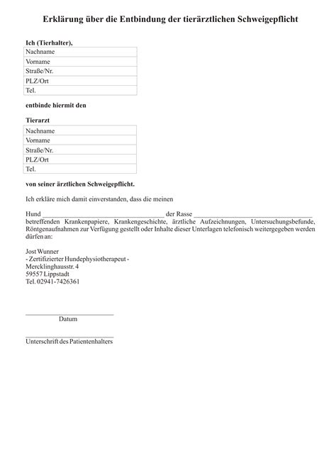 Erklärung über die entbindung von der ärztlichen schweigepflicht. Ärzliche Entbindung Formular / Entbindung Von Der ...