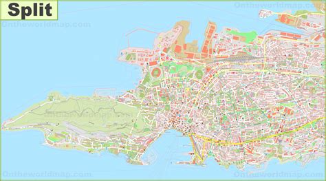 Large Detailed Map Of Split