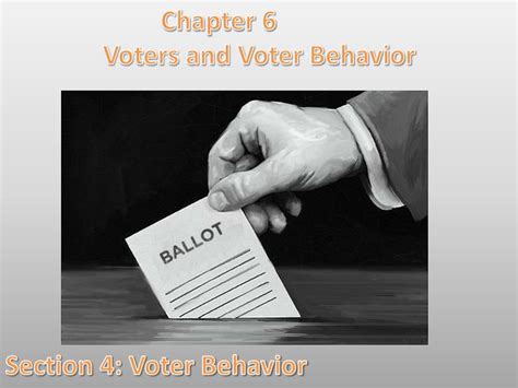 Ppt Chapter 6 Voters And Voter Behavior Section 4 Voter Behavior