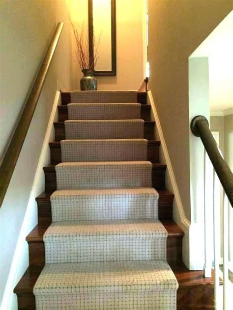 Make sure to pay special attention to corners and edges. All-stained wood stairs with runner | Stair runner carpet ...